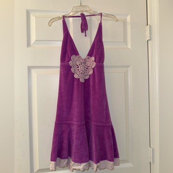 Vintage Purple Lucky Brand Halter Sundress! - Picture 1 of 6